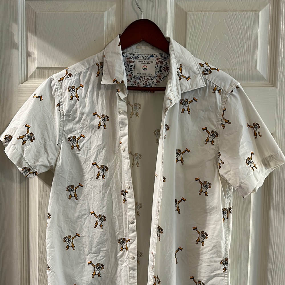 Ricky Singh Denim and Flowers Short Sleeve PRIDE Shirt